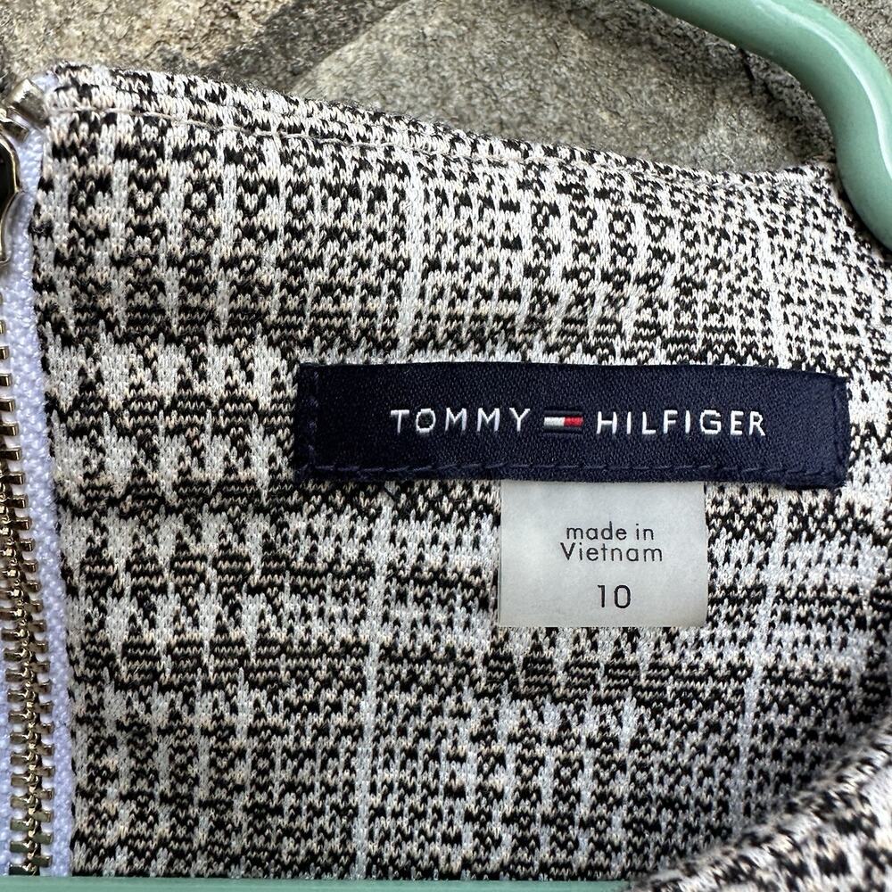 Tommy Hilfiger Dress Womens 10 Gray Plaid Sheath Career Office Glen Check - Picture 12 of 16